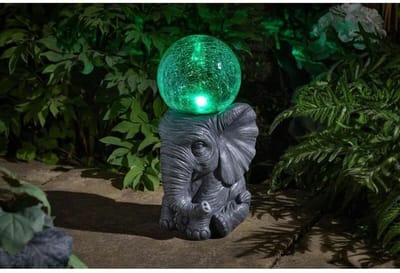 Zonnelamp elephant Wit