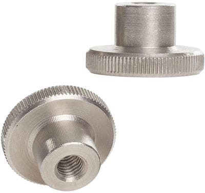 Dailygoods- Duimmoeren M8 - Gekarteld - Roestvrij Staal - 2 Stuks - Slijtvast - Eenvoudig te monteren/demonteren - Moeren