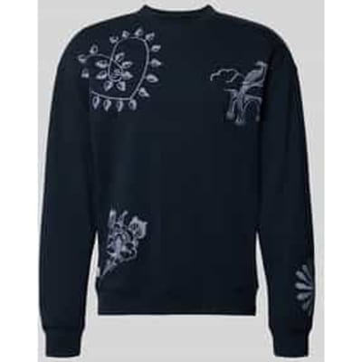 sweatshirt met stitchings model 'DELFTS BLAUW'