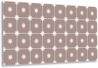 Tulup PVC Wandpaneel - Vierkanten en Sterren Vinyl Wandpaneel - 100 cm x 50 cm - Beige Wandpaneel Zelfklevend - 1 stuk - Wandpaneel Zelfklevend - Mozaïek Wandpaneel - Vinyl Wandpaneel - Plaktegels Keuken en Badkamer