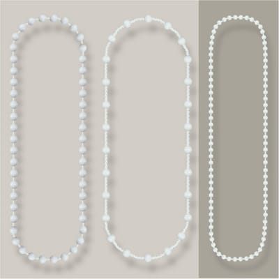 Endless chain voor rol- en plisségordijn - Vervangingsketting 80 cm, 3.2 x 4 mm, Wit