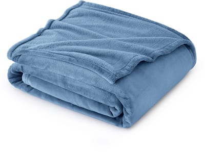 Dailygoody - Fleecedeken - Warme zachte deken - Ideaal voor knuffelen - Blauw - Perfect voor binnen en buiten - 150 x 200 cm - Geschikt voor volwassen
