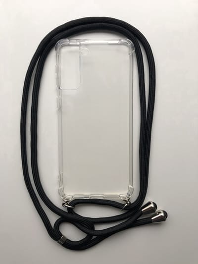 New Age Devi - Anti-Shock Doorzichtig Siliconen Backcover Hoesje met Koord - Geschikt voor Samsung Galaxy S21 Plus - Stoot-rubber Siliconen - Transparant