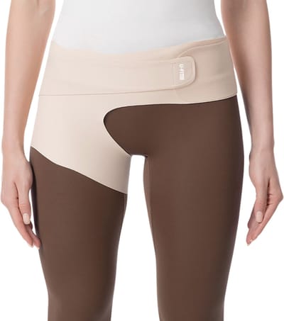 U Fit One Dunne Heupbrace voor Links en Rechts - Hip Brace - Heup Brace - Liesbreukband - Bekkenbrace - Heup Ondersteuning - Beige - Maat M