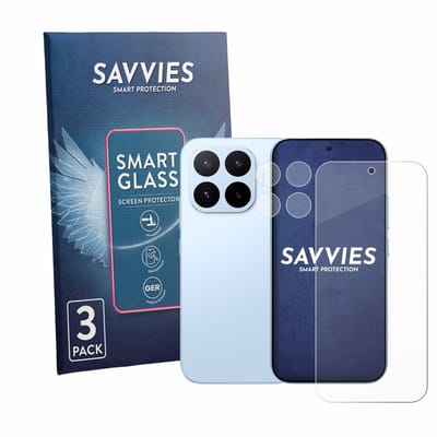 3 Stuks Savvies Screenprotector - geschikt voor Xiaomi 17T (Voor+Camera) - beschermfolie glas transparant