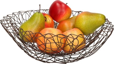 Cosy & Trendy Fruitschaal Oriental - metaal - brons - rond - D33 x H11 cm - fruitmand