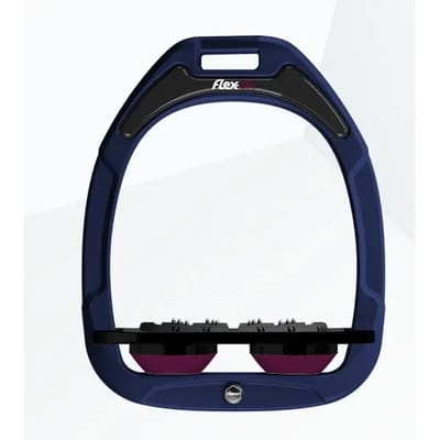 Platte ultra grip stijgbeugels marine/zwart/paarochtend Flex-On Green Composite