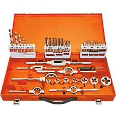 Draadsnijgereedschap set Projahn, in metalen verpakking, 44 delig, HSS DIN 352