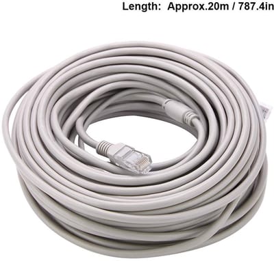 Dailygoody - Ethernet CCTV Kabel - Hoge Snelheid - 15M - Voor Buiten Camera's - 100Mbps - Betrouwbare verbinding - Geschikt voor beveiliging - Wi