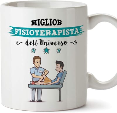 Keramische Mok voor Fysiotherapeuten Cadeau - Italiaanse Tekst