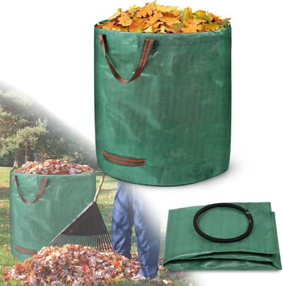 Tuinafvalzakken Set - Grote Groene Zakken - Bladeren Opruimen - UV Bescherming Scheurvast - 4 x 272 Liter - Groen