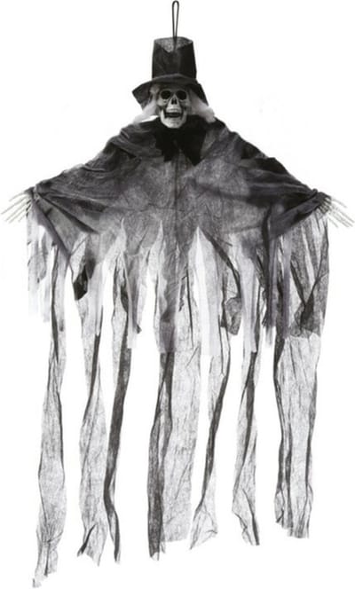 Fiestas Horror decoratie skelet spook bruidegom pop - hangend -70 cm - Halloween hangdecoratie