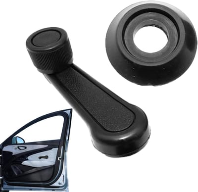 Raamwikkelaar Crank - Auto Handvat - Auto Ramen - Solide Constructie - 10.7 x 4.82 cm - Zwart