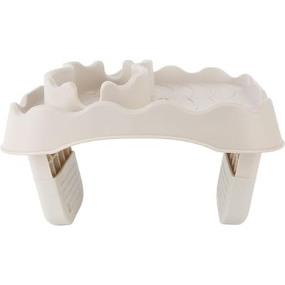 Hottub Tafelblad met Afvoergaten Antislip Verstelbare Hottub Bijzettafel voor Zwembaden SPA Badkuip beige