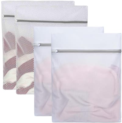 Wasnet voor wasmachine, 2 soorten mazen, waszak met ritssluiting, voor fijne was, ondergoed, jeans, badhanddoek, herbruikbaar