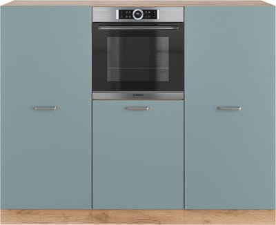 Vicco R-Line Keukenblok – 180 cm zonder werkblad Blauw-grijs/gouden eik