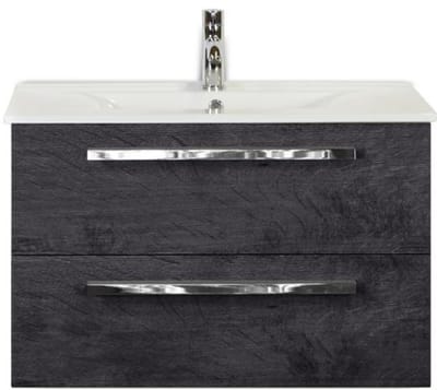 Seville Badmeubelset 80 cm - Black Oak - Keramische Wastafel Wit Enjoy