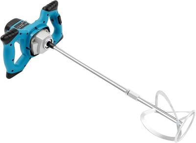 Krachtige 1400W Mortelmixer met Verstelbare Snelheid voor Beton, Verf en Lijm - Ideaal voor Diverse Klussen