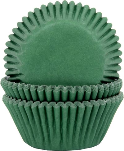 House of Marie Cupcake Vormpjes - Donkergroen - pk/50 - Baking Cups voor Muffins en Cupcakes