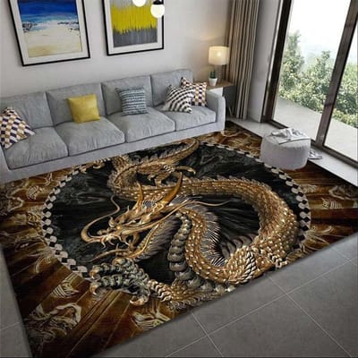 Draak met rozenpatroon print tapijt antislip tapijt vloermat deurmat tapijt voor slaapkamer woonkamer tapijten voor slaapkamer 80x120cm