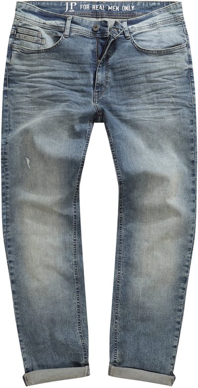 JP 1880 - Heren - Jeans FLEXNAMIC® denim Buik-Fit Straight Fit 5-pocket - Licht blauw denim - Maat 54