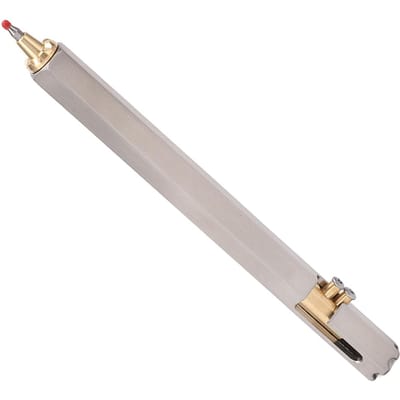 Stylo à bille six arêtes en acier inoxydable EDC Stylo à action boulon pour affaires, signature, vie quotidienne gray