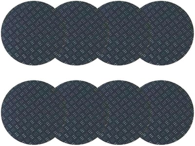 Loopbandmat Set - Oefenmatten Vloerbescherming - Fitness Apparaten Stabiliseren - Schokabsorberend Antislip - 8-delige Set - Zwart