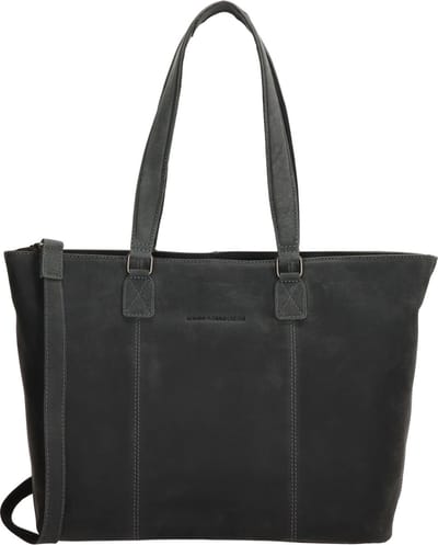 Hide & Stitches Idaho Handtas - 100% Leer - Zwart