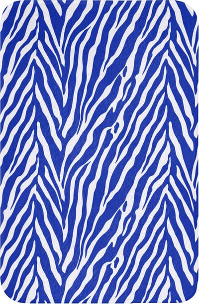 WC mat 40x60 cm - Antislip - Zebra - Patroon - Kobalt - Blauw - Toiletmat - Vloermat - Douchemat - Toilet tapijt - Toiletmatten