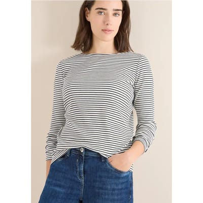 Gestreept shirt met lange mouwen