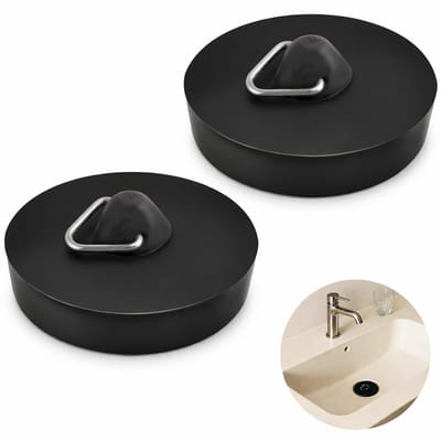 Afvoerstop Gootsteen Universeel - Lekvrije Afdichting - Rubber Stop 4.5-4.7 cm - Anti Geur & Verstopping - Voor Badkamer, Keuken en Wastafel - Sink Stopper, Badstop, Afvoer Plug