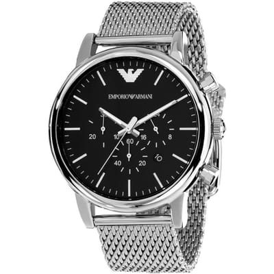 Emporio Armani AR1808 Herenhorloge 46 mm - Zilverkleurig