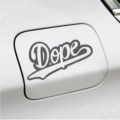 Bumpersticker - Dope - 10 X 18 - Antraciet