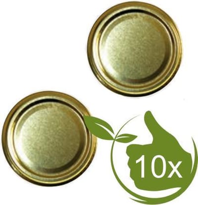 Twist-off deksel 48 mm goud / 10 stuks