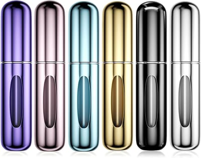 Mini Parfum Flesje - Spuitfles - Reisflesjes Handbagage - Leeg - Navulbaar - met een Transparant Venster - Makkelijk te Vullen - 5ml - 6 Stuks