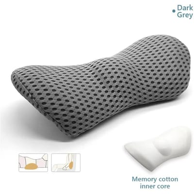 Ademend Memory Kussen Interieuraccessoires Bed Slaapkussen Autostoel Taillekussen Lendensteunkussen Schuim Auto Kussen 32x24x13cm gray