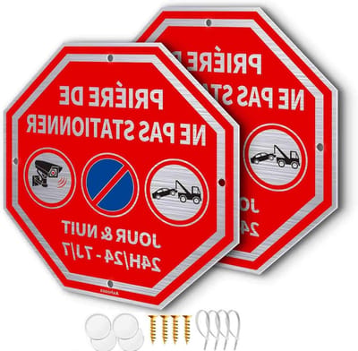 Parkeerverbod Bord - Privé parkeren - Toegang reguleren - Reflecterende coating - 20 x 20 cm - Aluminium
