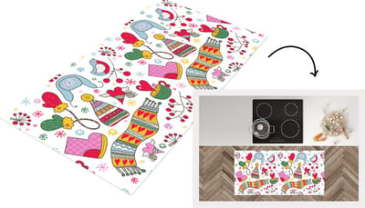 Keukenloper - Loper keuken - Patronen - Winter - Kerst - 120x60 cm - Keukenloper vinyl