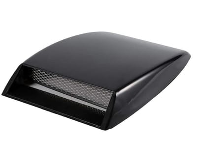 Dailygoods- Motorkapafdekking - Decoratieve Luchtstroominlaat - Auto-exterieuraccessoires - ABS Kunststof - Zwart - Afmetingen 25,5 x 18 x 3,3 cm - Motorkapdecoratie