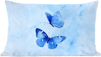 Sierkussens - Kussentjes Woonkamer - 60x40 cm - Vlinders - Sierlijk - Blauw