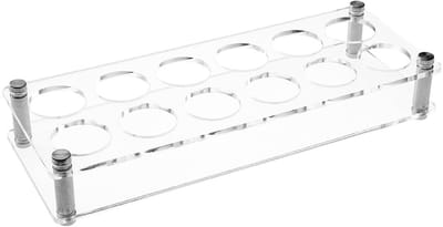 Dailygoods- Shotglazen Organizer 12-Holes - Acryl Houder - Transparant - Drinkaccessoire - 29x11cm - Positioneringspen voor Stabiliteit - Wijnglashouder