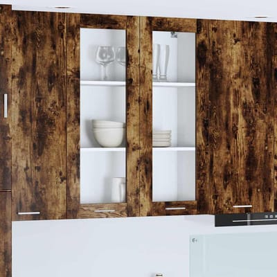 vidaXL - Hangkast - Rook - Eiken - 80 - x - 31 - x - 100 - cm - Bewerkt - hout