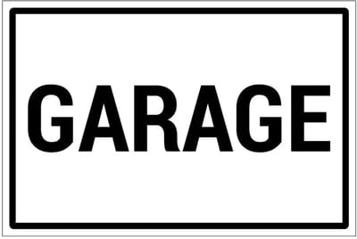 Garage bord | gecoat dibond materiaal | 30 x 20 cm