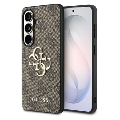 Guess Backcover Galaxy S26 - Bruin - Slank design met groot metalen logo