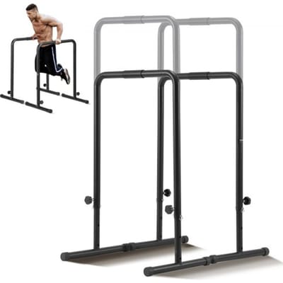 VEVOR Dip Bars Dip Stand Station met verstelbare hoogte, 200 kg Fitness Workout Dip Bar Station, Stabilisator, Parallette Push-Up Stand, Parallelle staven Krachttraining in de thuisgym