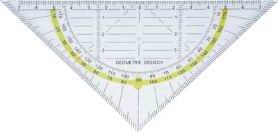 Alco Geodriehoek Flexibel 16 Cm Transparant