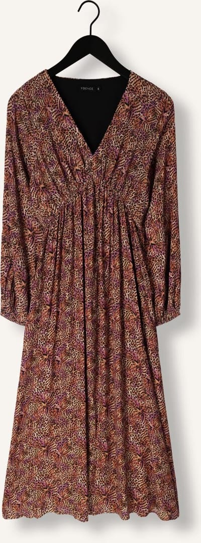 Ydence Dress Michelle Dames - Jurk - Bruin - Maat XS