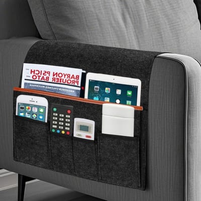 Armleuning Sofa Organizer met 5 vakken - Handige opbergzak voor boeken, afstandsbediening en mobiele telefoon