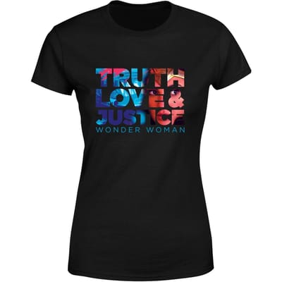 Wonder Woman Truth, Love And Justice Women's T-Shirt - Zwart - XS