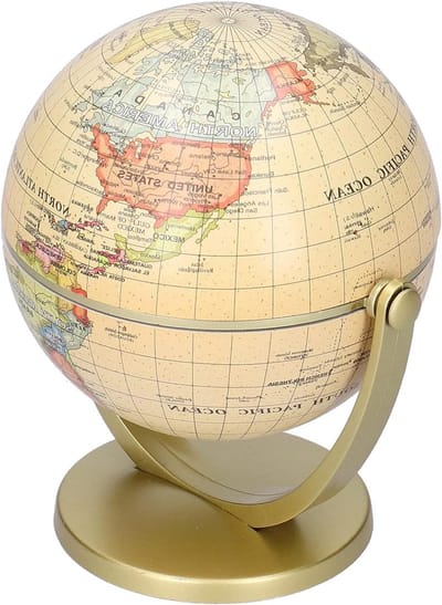 Mini Wereldkaart Aarde Globe, Educatieve Globe voor Kinderen en Volwassenen, Ontdek de Aarde in Levendige Details, Ideaal voor Leren en Spelen